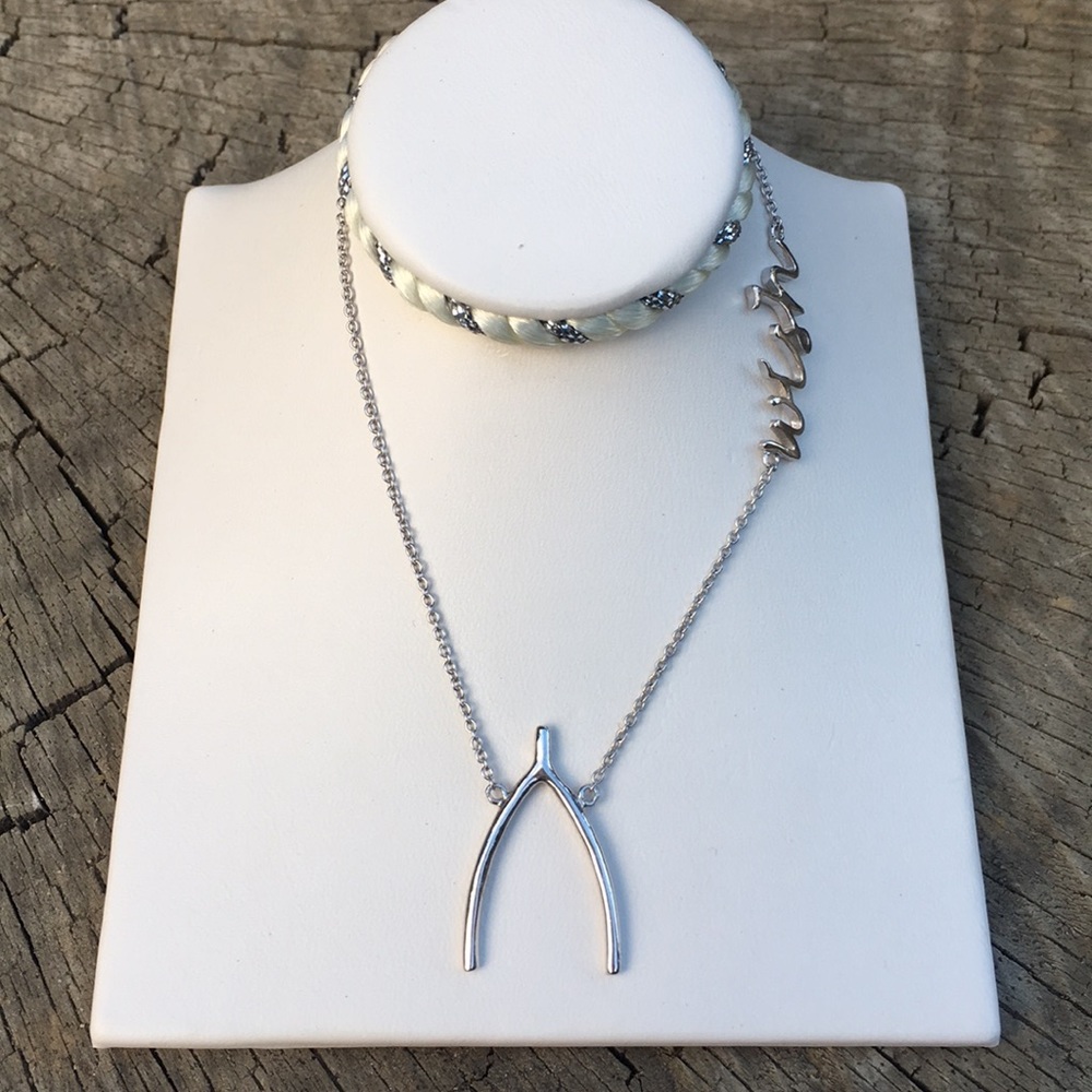 Sterling Silver Wishbone Necklace